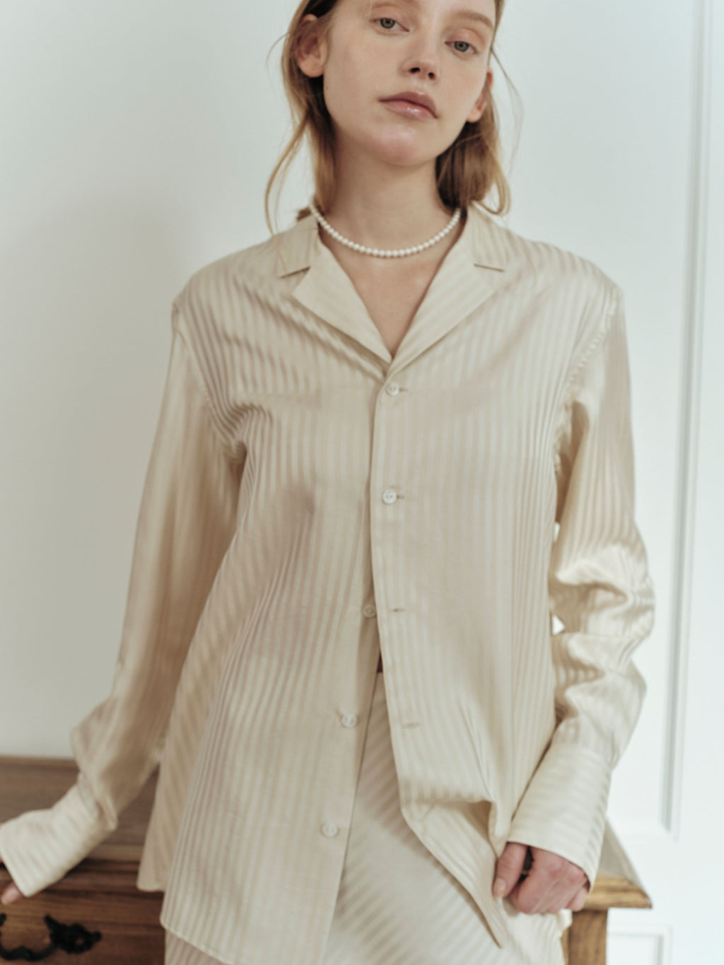 MARNO Rosie shirt アイボリー ストライプ C4376FB6-DAB0-4584-BFD4-