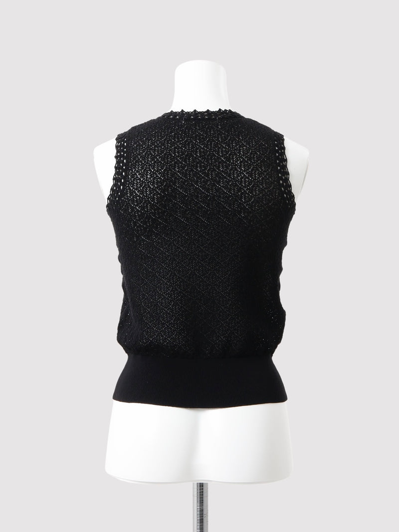 【新品未使用】MARNO マーノMona lace knit 黒ノースリニット Mona lace knit – MARNO