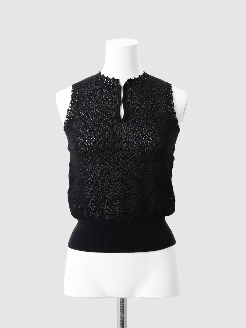 【新品未使用】MARNO マーノMona lace knit 黒ノースリニット Mona lace knit – MARNO